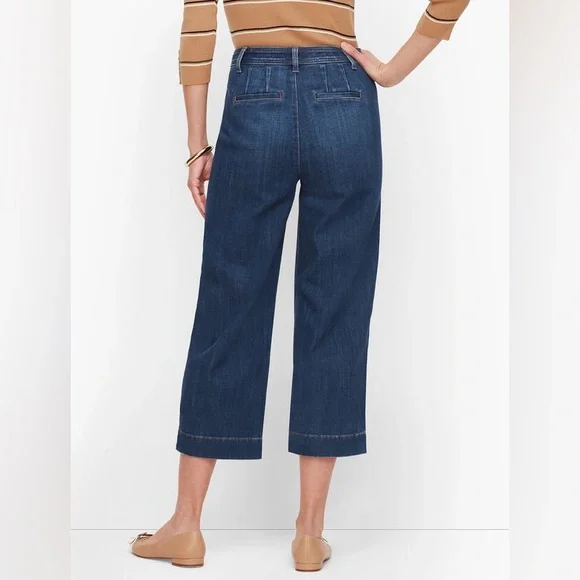 Talbots High Rise Wide Leg Crop Jeans - Picture 4 of 7